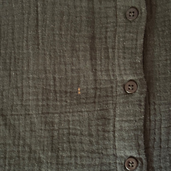 Black cotton shirt dress - Picture 3 of 7